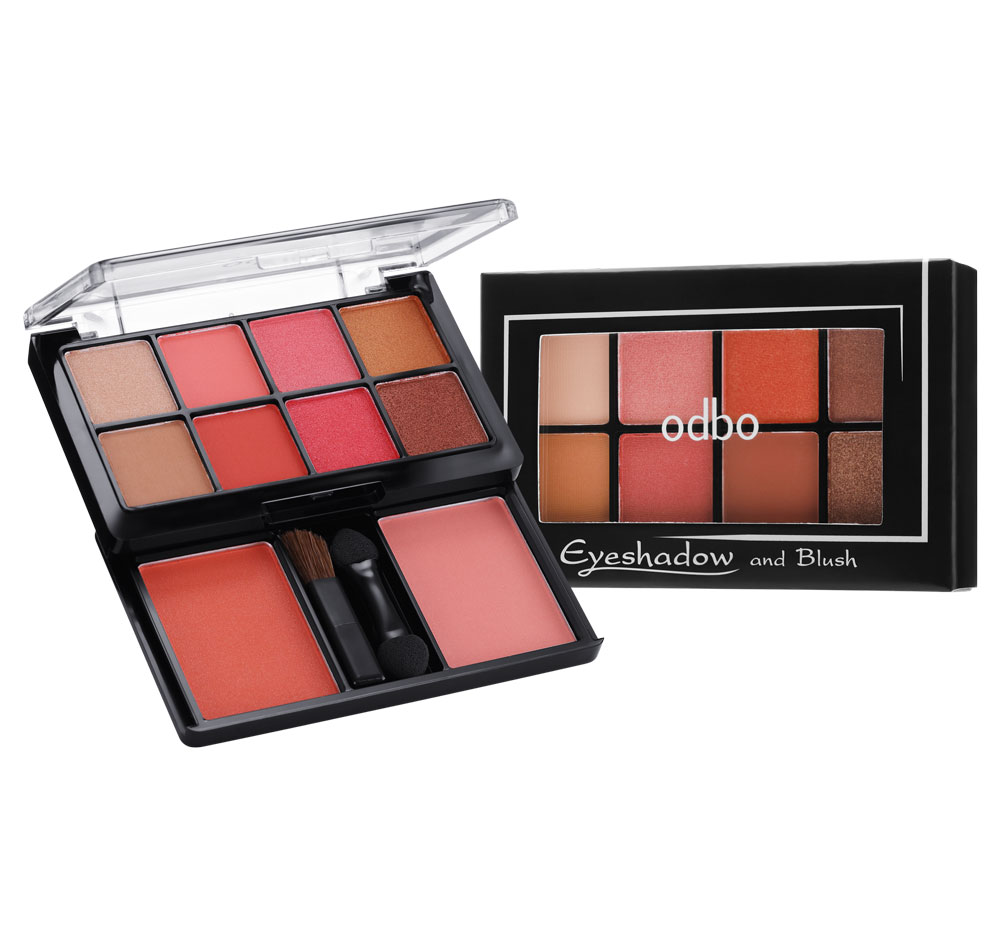 [Odbo] Bộ phấn mắt ô nhũ kèm 2 ô phấn má hồng Thái Lan OD1022