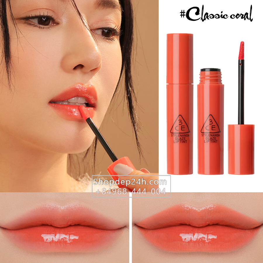 [3CE] Son 3CE Glaze Lip Tint #Classic Coral