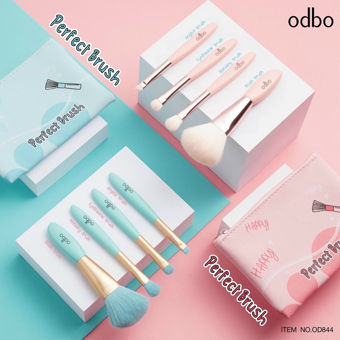 [Odbo] Bộ cọ trang điểm 4 câyThái Lan Perfect Brush OD844
