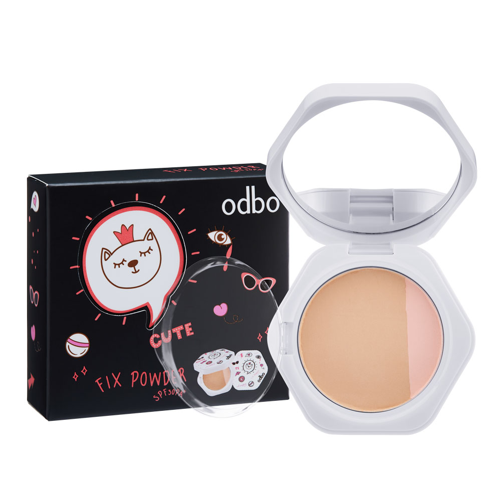 [Odbo] Phấn phủ + Highlighter che khuyết điểm chống nắng Odbo Thái Lan Fix Powder SPF 30 PA +