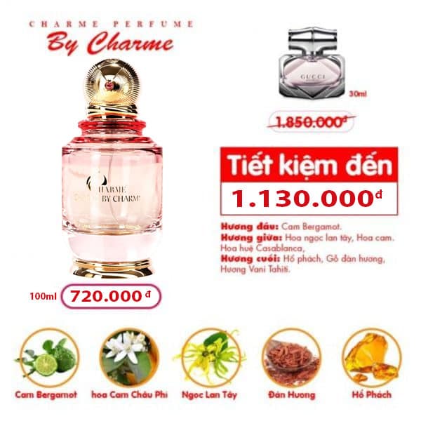 [Charme] Nước hoa nữ Charme By Charme 100ml