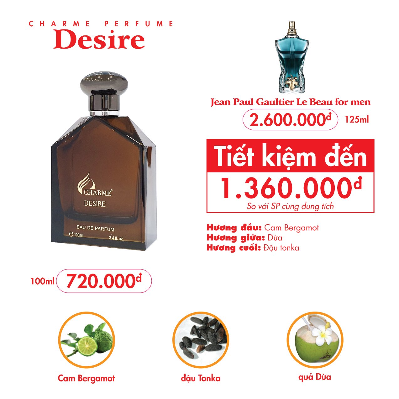 [Charme] Nước Hoa Nam Charme Desire 100ml