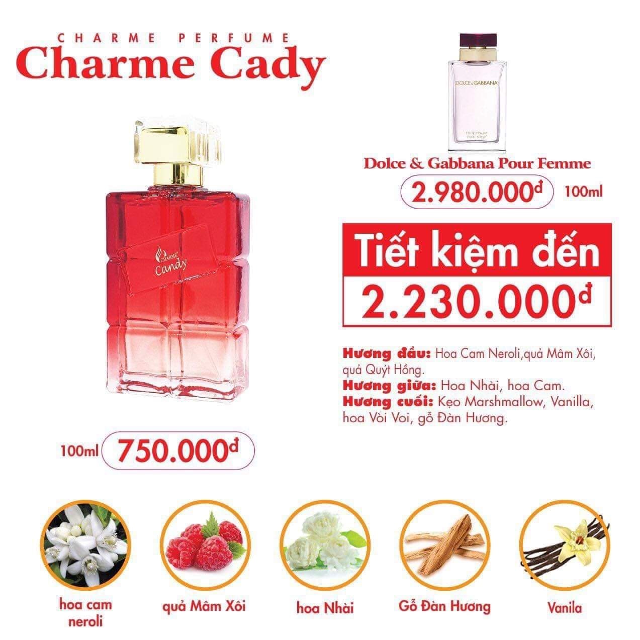 [Charme] Nước Hoa Nữ Charme Candy 100ml